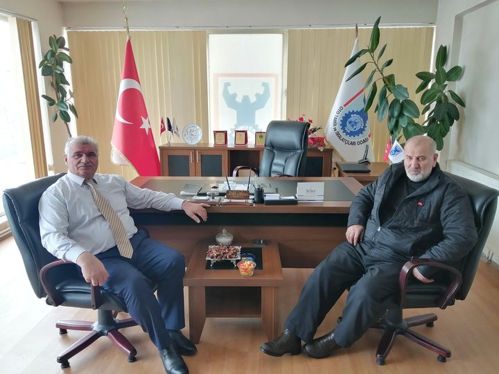 Eski ustalarımızdan Mustafa Topaloğlu Fuat başkanımıza hayırlı olsun ziyaretinde
